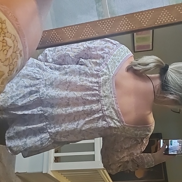 STUNNING AMERICAN EAGLE FLORAL SQUARE NECK BLOUSE - Picture 3 of 8